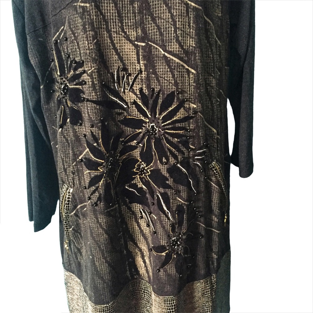 Vintage Happy Women 80’s Embellished Sweater Dress - Picture 3 of 7
